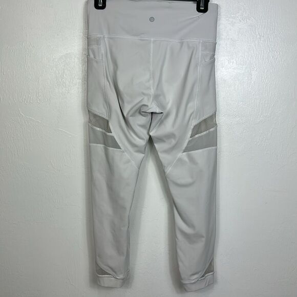 Lululemon Athletica Forget the Sweat Crop Leggings In White Size 6 - Picture 4 of 10